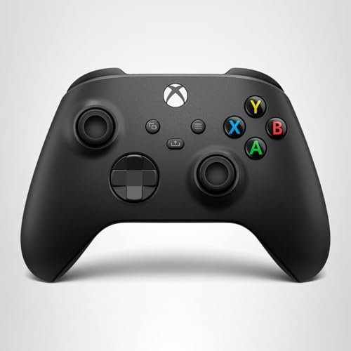 Xbox Wireless Gaming Controller + USB-C® Cable (2025) – Carbon Black – Play on Xbox, Windows, Android, iOS, FireTV Sticks, Smart TVs, VR Headsets