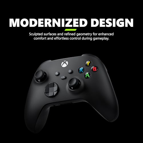 Xbox Wireless Gaming Controller + USB-C® Cable (2025) – Carbon Black – Play on Xbox, Windows, Android, iOS, FireTV Sticks, Smart TVs, VR Headsets