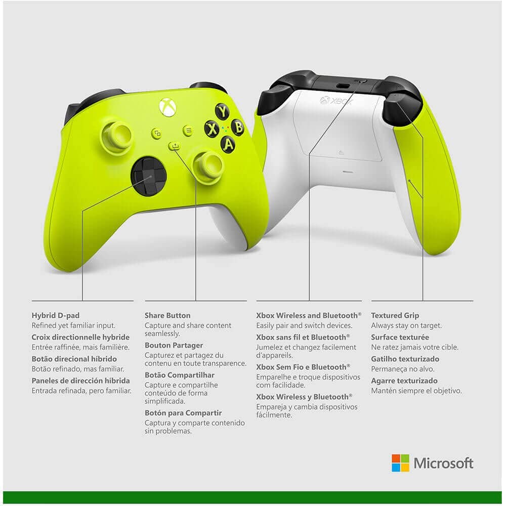 Xbox Wireless Gaming Controller + USB-C® Cable (2025) – Carbon Black – Play on Xbox, Windows, Android, iOS, FireTV Sticks, Smart TVs, VR Headsets